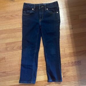 Volcom vorta slim straight dark wash jeans EUC size 6 adjustable waist